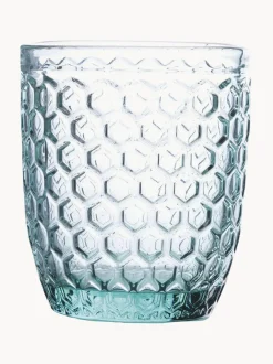 Vasos de colores con relive Geometrie, 6 uds.