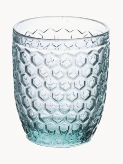 Vasos de colores con relive Geometrie, 6 uds.