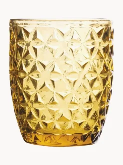 Vasos de colores con relive Geometrie, 6 uds.