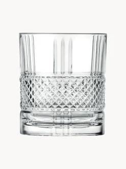 Vasos de cristal con relieve Brillante, 6 uds.