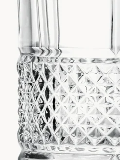 Vasos de cristal con relieve Brillante, 6 uds.