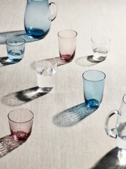 Vasos de vidrio soplado artesanalmente Hammered, 4 uds.