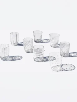 Vasos de vidrio soplado artesanalmente Melting Pot Calm, 6 uds.