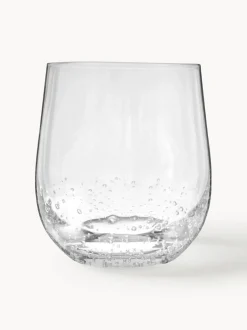 Vasos de vidrio soplado con burbujas Bubble, 4 uds.