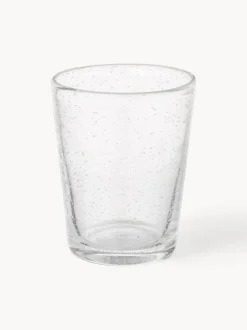 Vasos de vidrio soplado con burbujas Bubble, 4 uds.