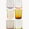 Vasos de vidrio soplado Desiguale, 6 uds., tamaños y colores diferentes