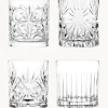 Vasos old fashioned de cristal con relieve Bichiera, 4 uds.