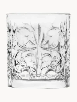 Vasos old fashioned de cristal con relieve Bichiera, 4 uds.