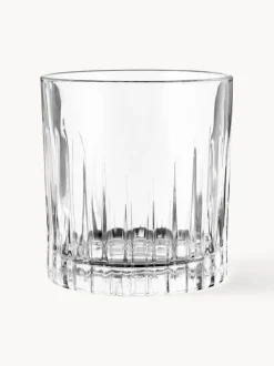 Vasos old fashioned de cristal con relive Timeless, 6 uds.