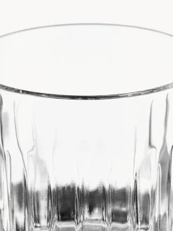 Vasos old fashioned de cristal con relive Timeless, 6 uds.