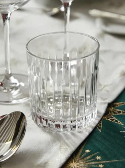 Vasos old fashioned de cristal con relive Timeless, 6 uds.
