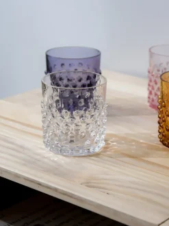 Vasos soplados artesanalmente Hobnail (2 uds.)