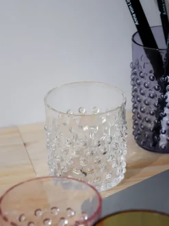 Vasos soplados artesanalmente Hobnail (2 uds.)