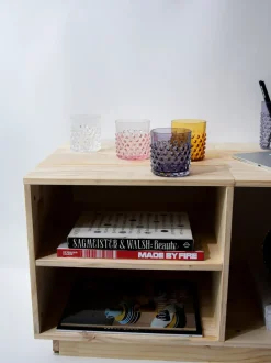 Vasos soplados artesanalmente Hobnail (2 uds.)