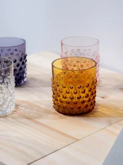 Vasos soplados artesanalmente Hobnail (2 uds.)
