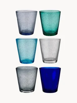 Vasos soplados con burbujas de aire Cancun, 6 uds.