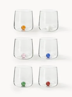 Vasos soplados de vidrio borosilicato Bilia, 6 uds.