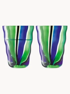 Vasos soplados Folk, 2 uds.