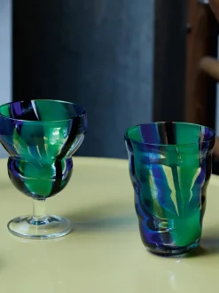 Vasos soplados Folk, 2 uds.