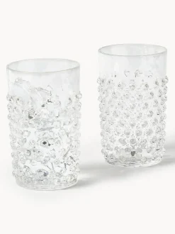 Vasos soplados Hobnail, 6 uds.