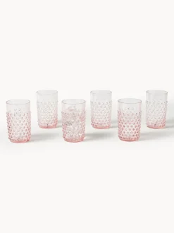 Vasos soplados Hobnail, 6 uds.