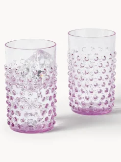 Vasos soplados Hobnail, 6 uds.