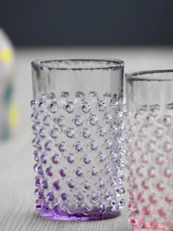 Vasos soplados Hobnail, 6 uds.