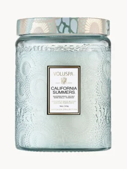Vela perfumada artesanal California Summers (sal marina, vainilla cálida, madera de teca)
