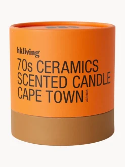 Vela perfumada artesanal de dos mechas 70´s (salvia y pétalos de rosa)