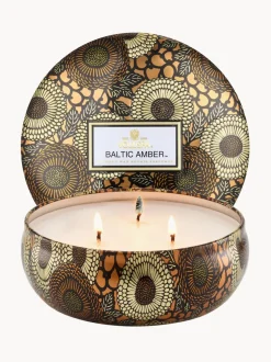 Vela perfumada artesanal de tres mechas Japonica Collection (resina de ámbar, sándalo, cedro y orquídea de vainilla)