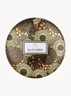 Vela perfumada artesanal de tres mechas Japonica Collection (resina de ámbar, sándalo, cedro y orquídea de vainilla)