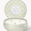 Vela perfumada artesanal de tres mechas Maison Blanc (eucalipto, cardamomo, salvia y corteza de hinoki)