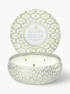 Vela perfumada artesanal de tres mechas Maison Blanc (eucalipto, cardamomo, salvia y corteza de hinoki)