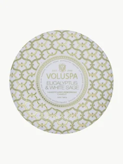 Vela perfumada artesanal de tres mechas Maison Blanc (eucalipto, cardamomo, salvia y corteza de hinoki)