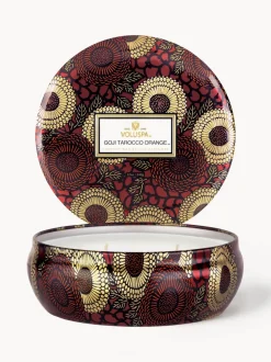 Vela perfumada artesanal de tres mechas Japonica Collection (bayas de goji, mango y naranja tarocco)