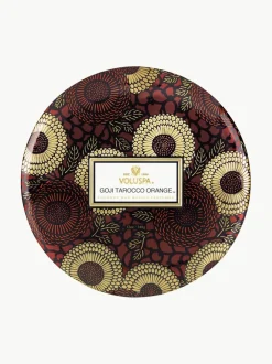 Vela perfumada artesanal de tres mechas Japonica Collection (bayas de goji, mango y naranja tarocco)
