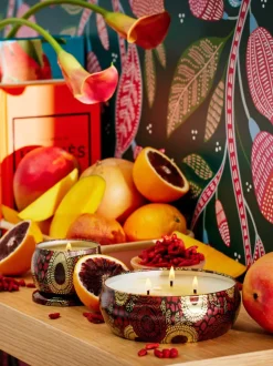 Vela perfumada artesanal de tres mechas Japonica Collection (bayas de goji, mango y naranja tarocco)