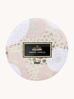Vela perfumada artesanal de tres mechas Japonica Collection (Santal, vainilla Bourbon francesa y oud)