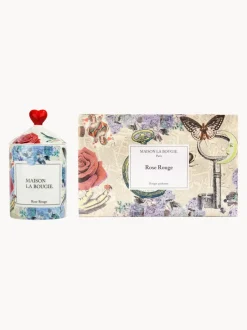 Vela perfumada artesanal Rose Rouge (cedro, gurjum y haba tonka)