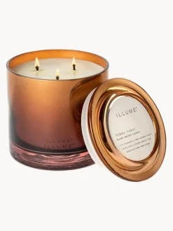 Vela perfumada de tres mechas Statement (almizcle de cachemira, hoja de tabaco y naranja)