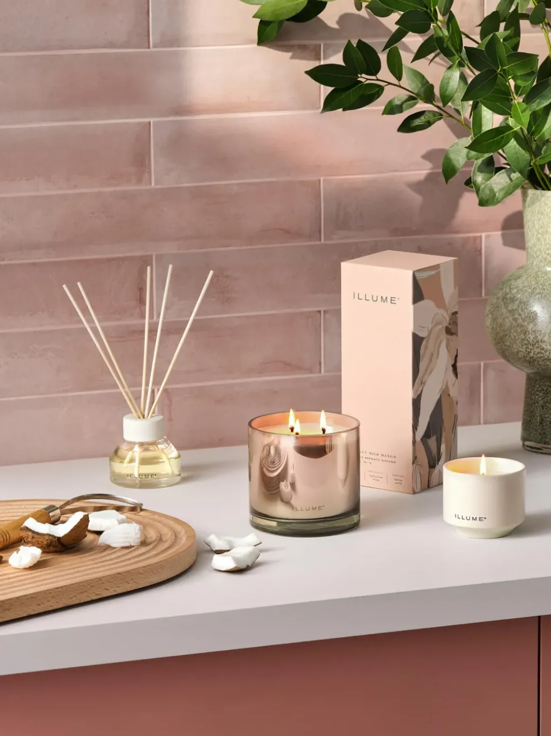Vela perfumada de tres mechas Statement (coco, mango y vainilla de Tahití)