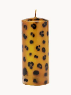Vela pilar artesanal Leopard, 15 cm