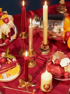 Velas cónicas artesanales Madeleine, 6 uds.
