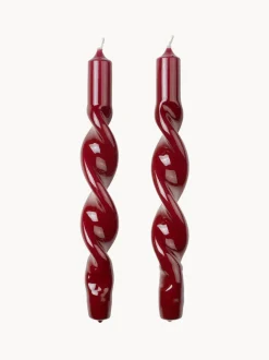 Velas cónicas artesanales Twist, 2 uds.