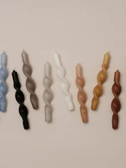 Velas cónicas artesanales Twist, 2 uds.