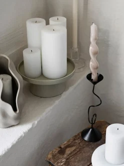 Velas cónicas artesanales Twist, 2 uds.