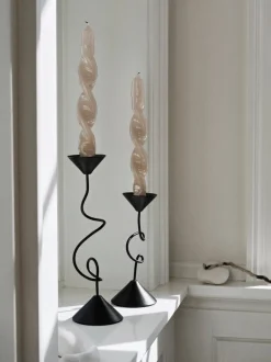 Velas cónicas artesanales Twist, 2 uds.