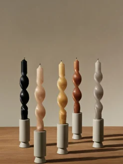 Velas cónicas artesanales Twist, 2 uds.