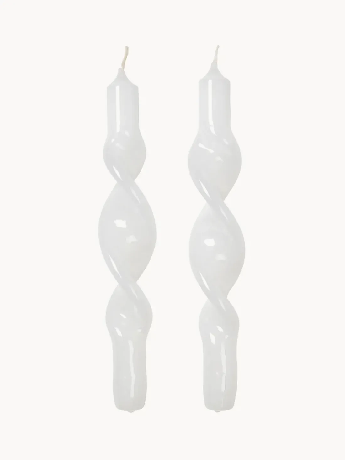 Velas cónicas artesanales Twist, 2 uds.