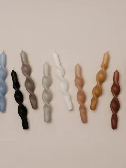 Velas cónicas artesanales Twist, 2 uds.